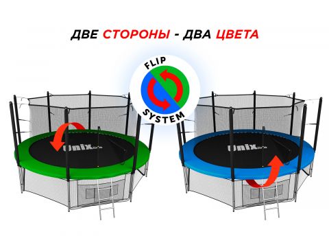 Батут Unix Line Classic 10 ft Inside (синий/зеленый)