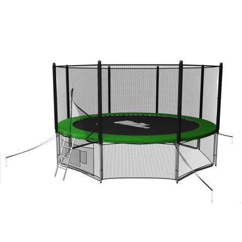 Батут Unix Line Classic 14 ft Outside (синий/зеленый)
