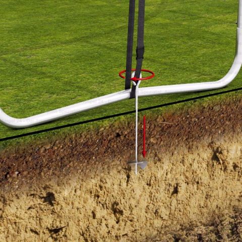 Батут Unix Line Classic 14 ft Outside (синий/зеленый)