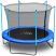 Батут Atlas Sport 252 см (8ft) с внутренней сеткой и лестницей BLUE