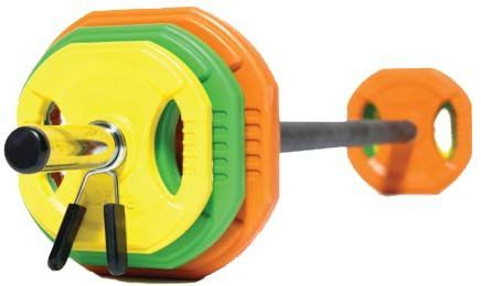 Штанга для аэробики PROFI-FIT 20090, обрезиненные диски (1,25 кг; 2,5 кг; 5 кг) по 2шт