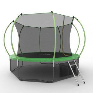 Батут EVO JUMP External 12ft + Lower net (зеленый/синий)